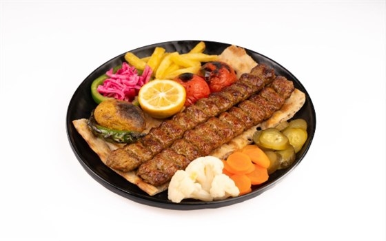 خوراک کوبیده زعفرانی2 سیخ
