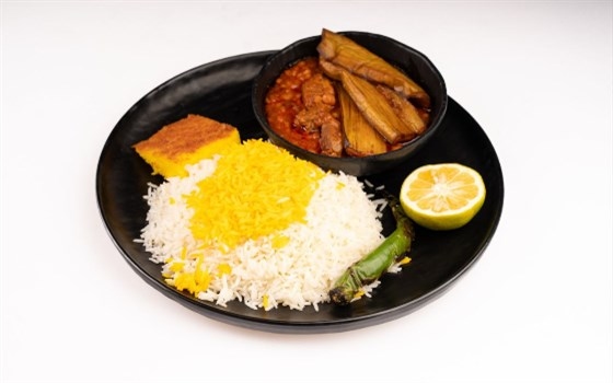 چلو خورشت قیمه بادمجان